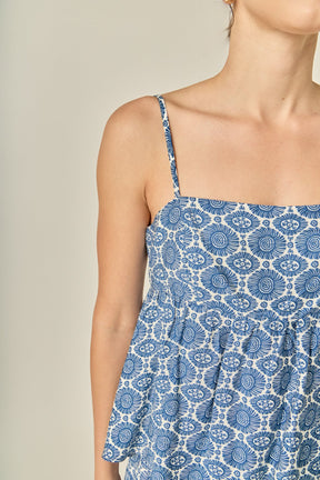 ENGLISH FACTORY - Printed Babydoll Top - TOPS available at Objectrare