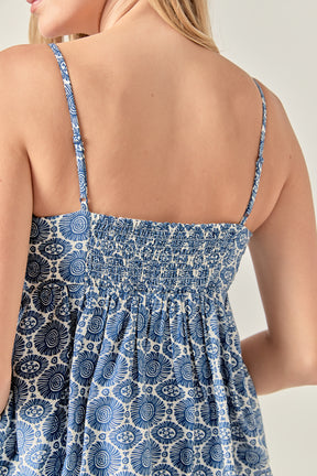 Printed Babydoll Top