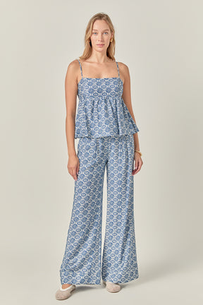 Printed Babydoll Top