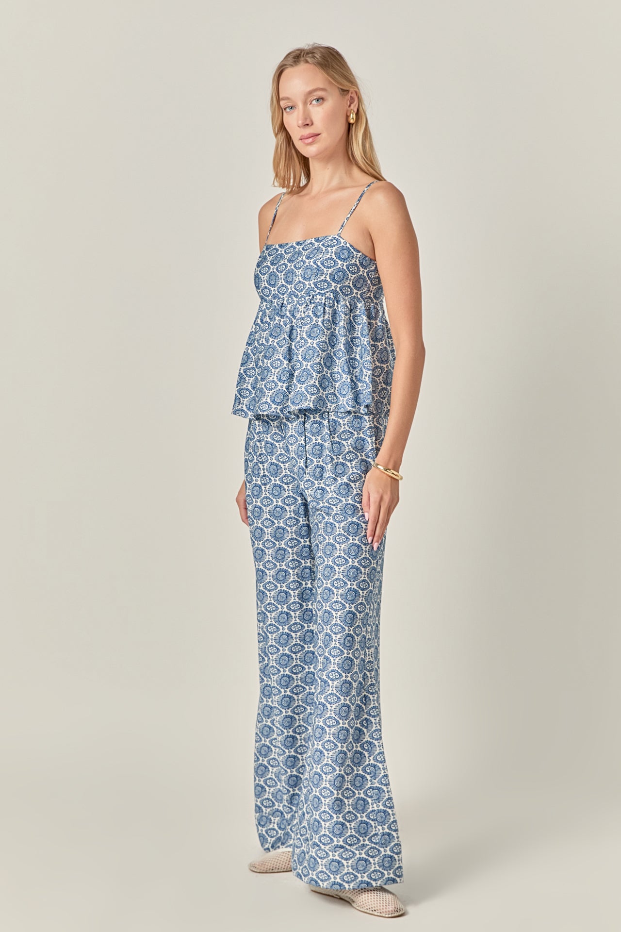 Printed Babydoll Top