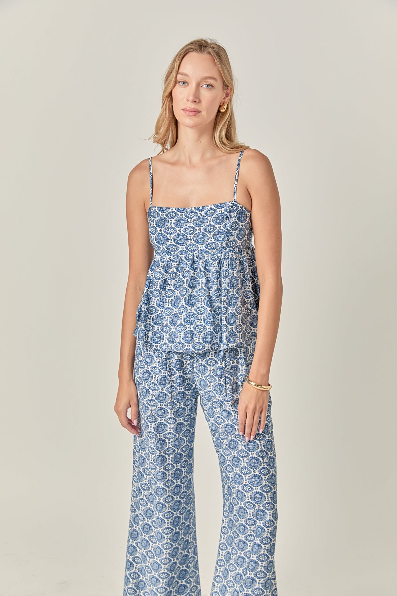 Printed Babydoll Top