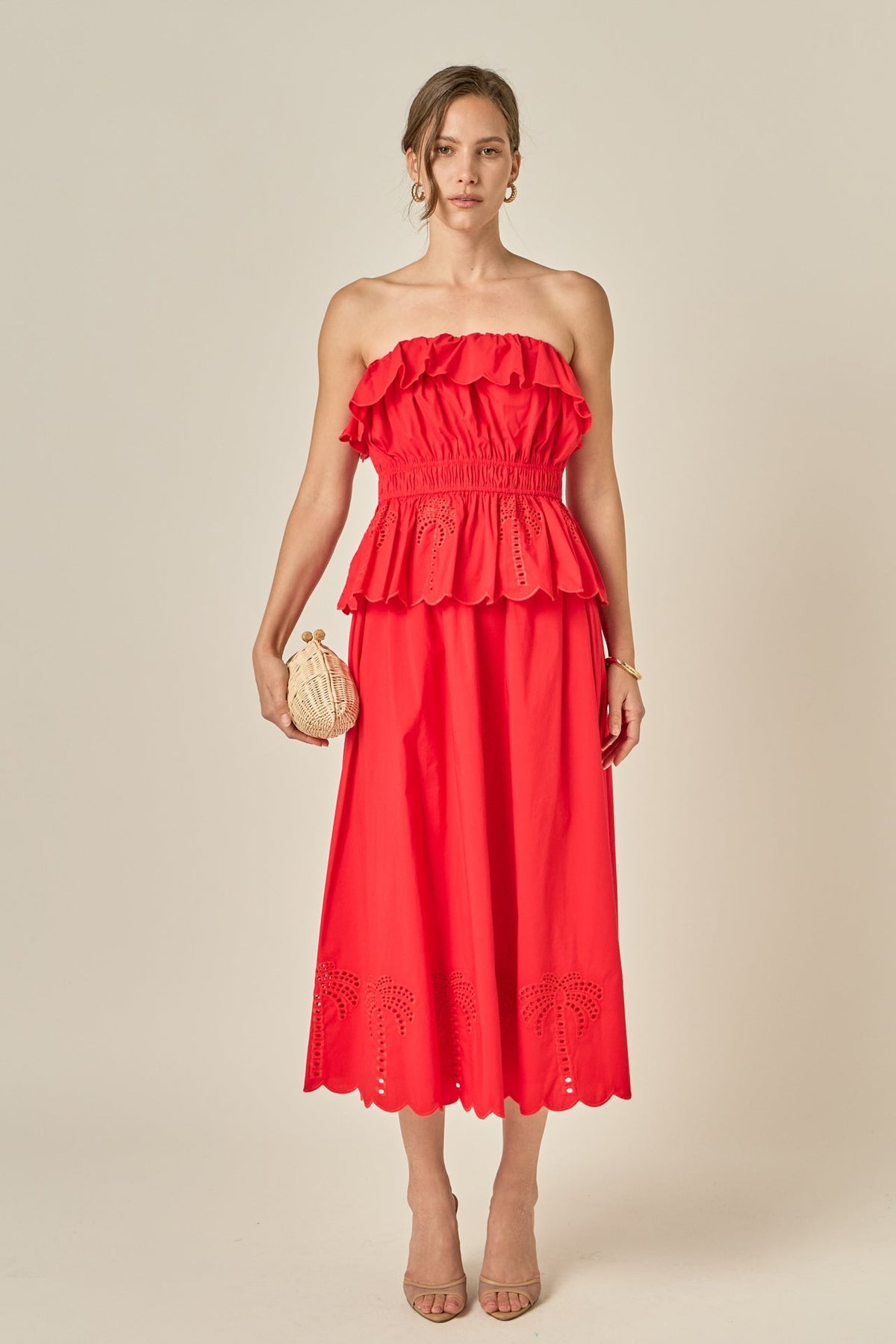 ENGLISH FACTORY - Sweet Scallop Strapless Top - TOPS available at Objectrare