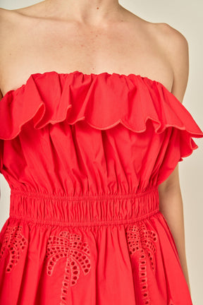 ENGLISH FACTORY - Sweet Scallop Strapless Top - TOPS available at Objectrare