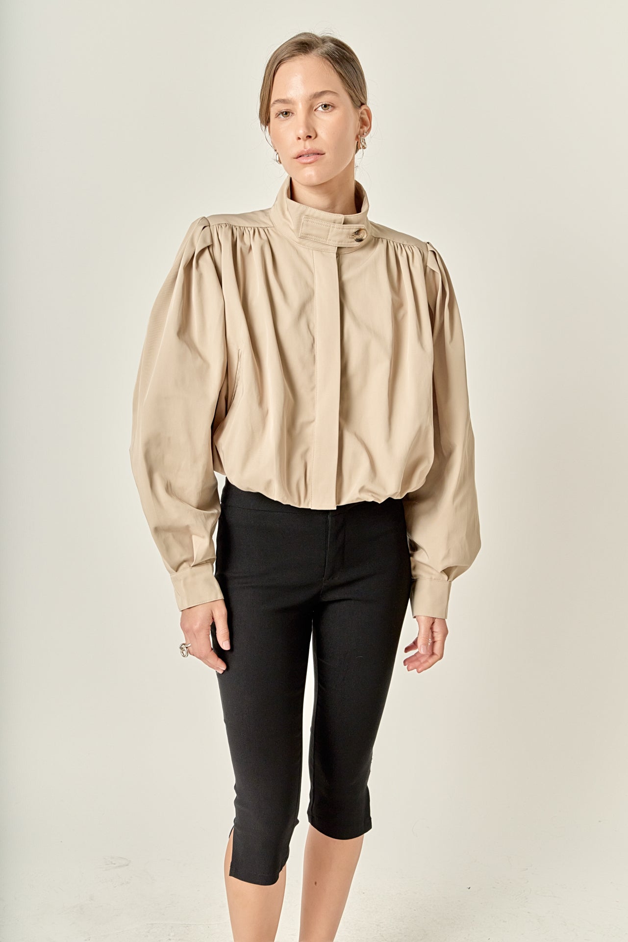 ENGLISH FACTORY - Shirred Trench Short Coat - JACKETS available at Objectrare