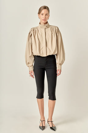 ENGLISH FACTORY - Shirred Trench Short Coat - JACKETS available at Objectrare