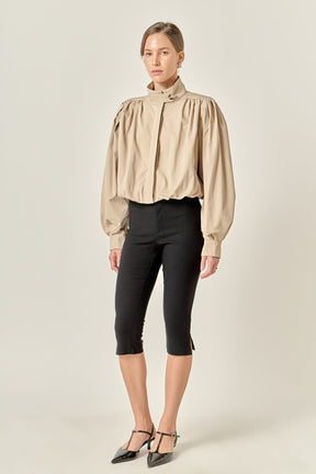Shirred Trench Short Coat