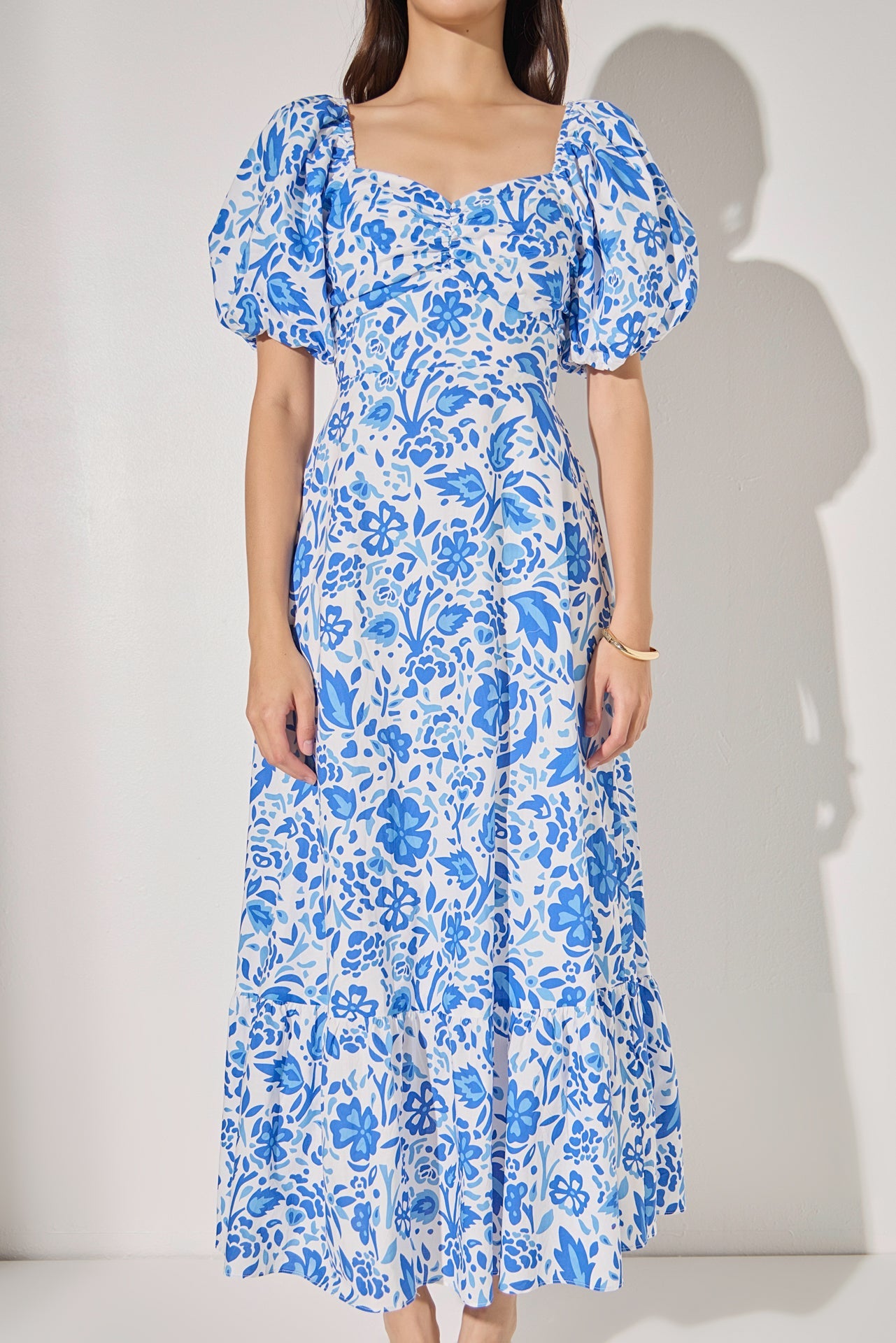 LA'VEN - Print Back Bow Tie Maxi Dress - DRESSES available at Objectrare