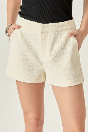 ENGLISH FACTORY - Chloe Textured Shorts - SHORTS available at Objectrare