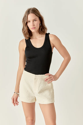 ENGLISH FACTORY - Chloe Textured Shorts - SHORTS available at Objectrare