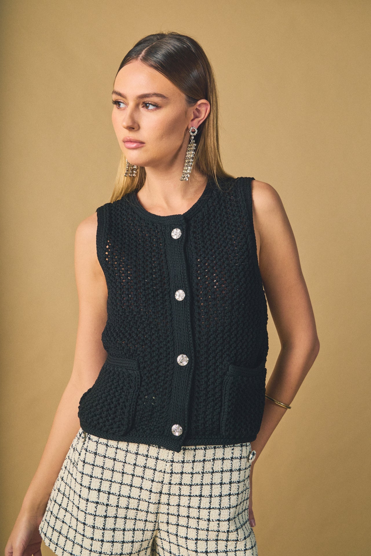 ENDLESS ROSE - Sleeveless Knit Top - TOPS available at Objectrare