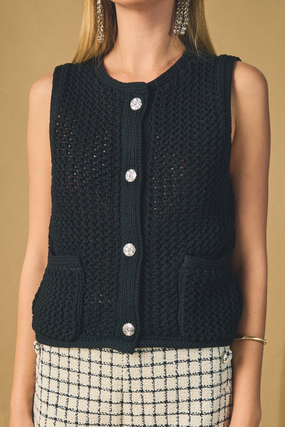 ENDLESS ROSE - Sleeveless Knit Top - TOPS available at Objectrare