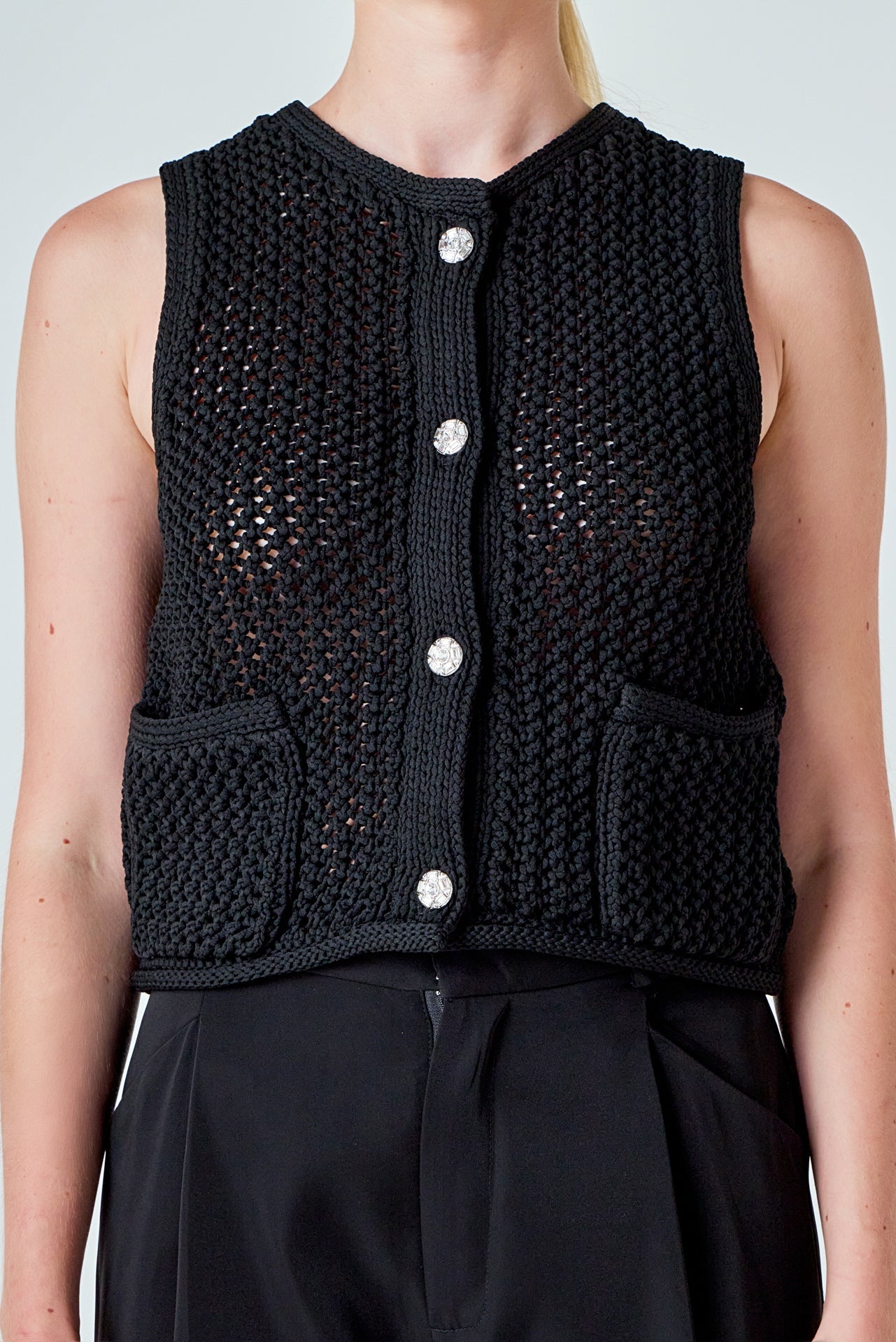 ENDLESS ROSE - Sleeveless Knit Top - TOPS available at Objectrare