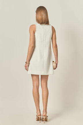 ENGLISH FACTORY - Textured Mini Dress - DRESSES available at Objectrare