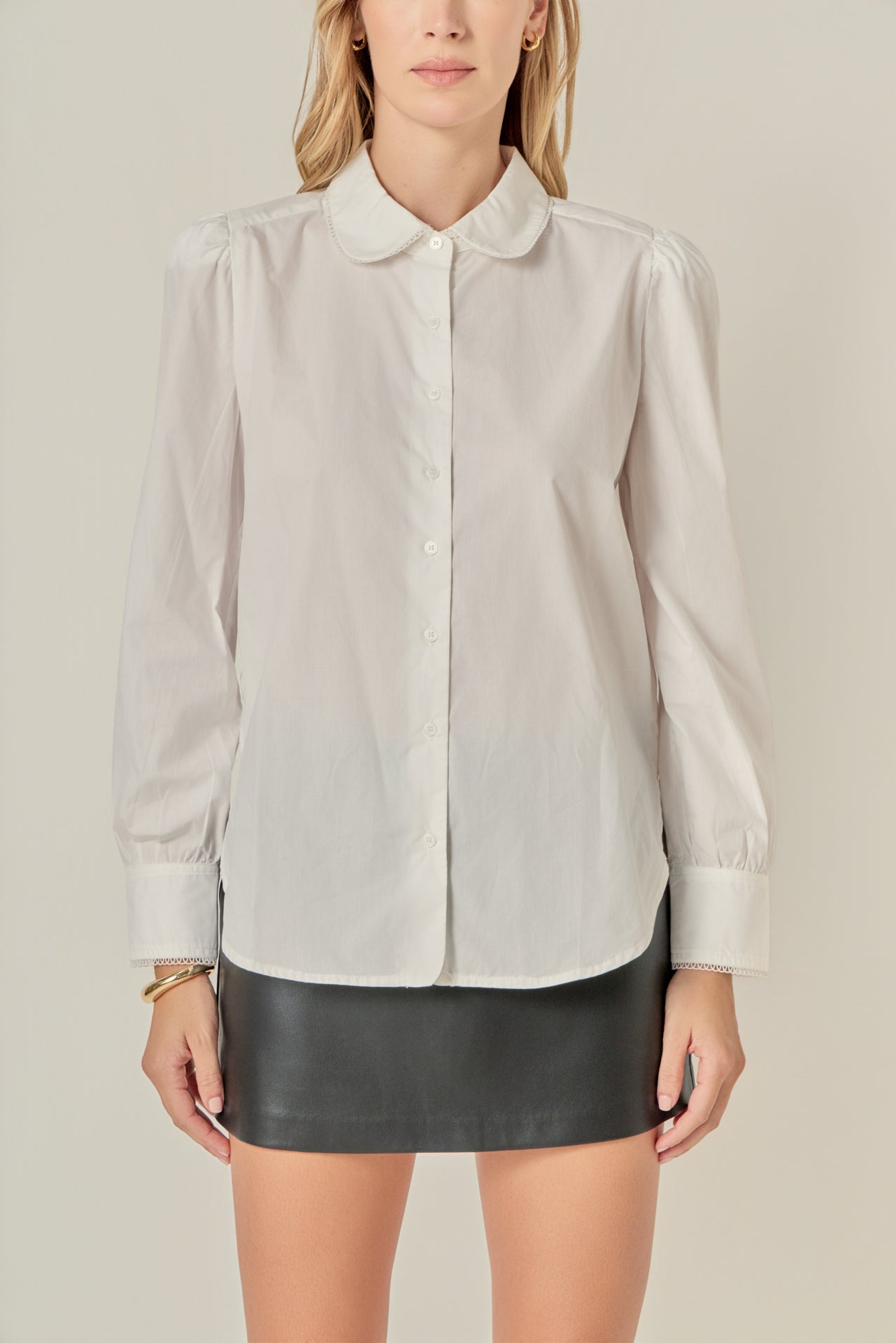 ENGLISH FACTORY - Lace Trim Shirt - BLOUSES available at Objectrare