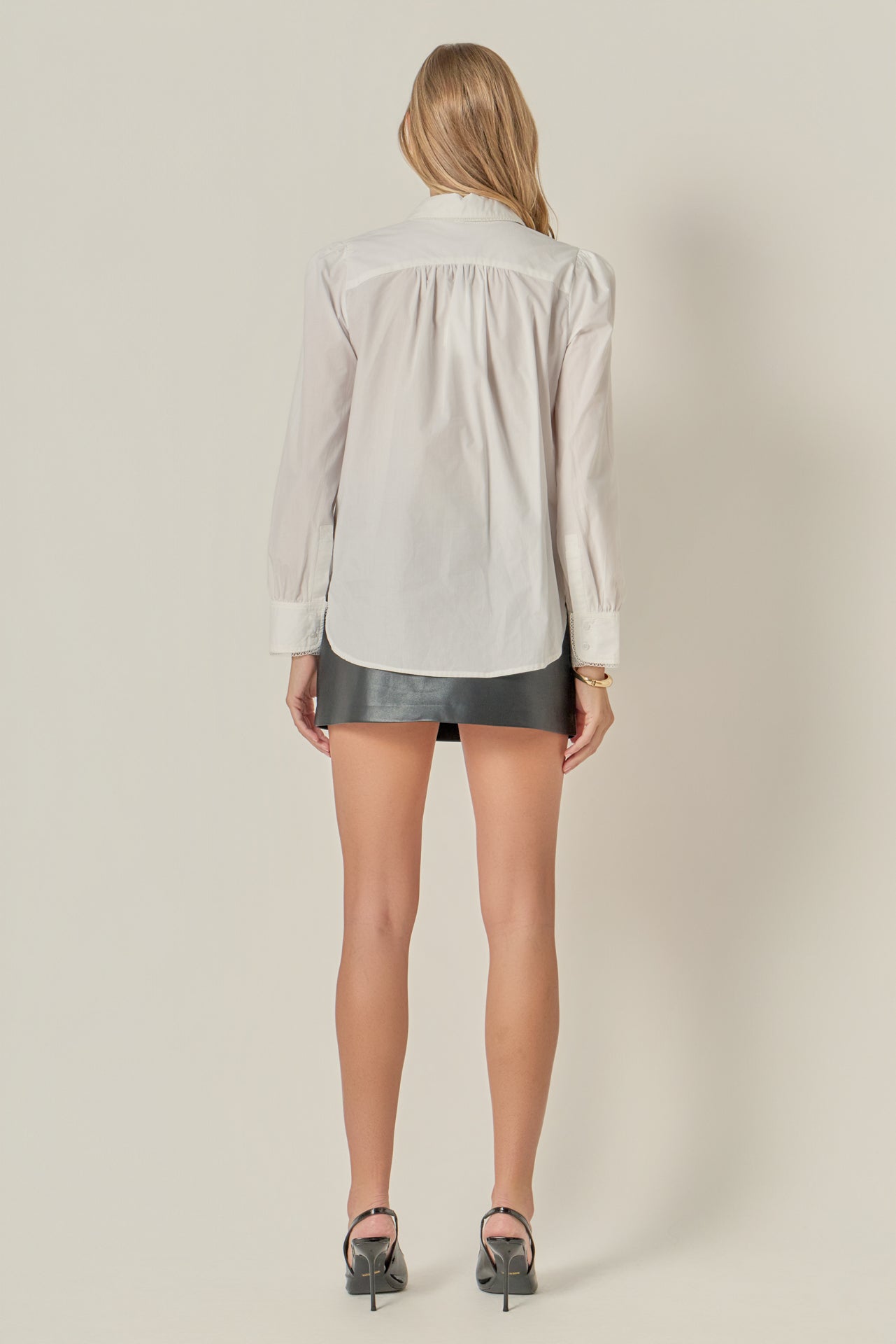 ENGLISH FACTORY - Lace Trim Shirt - BLOUSES available at Objectrare