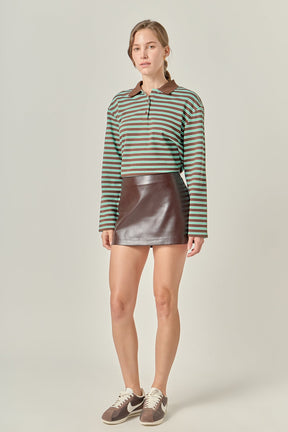 ENGLISH FACTORY - Stripe Collar Sweatshirt - TOPS available at Objectrare