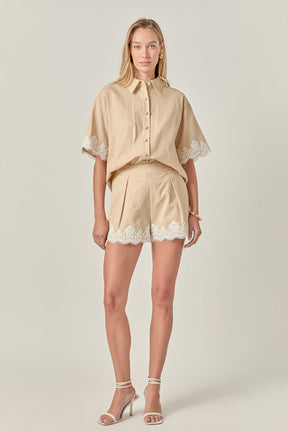 ENGLISH FACTORY - Lace Shorts - SHORTS available at Objectrare