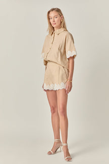 ENGLISH FACTORY - Lace Shorts - SHORTS available at Objectrare