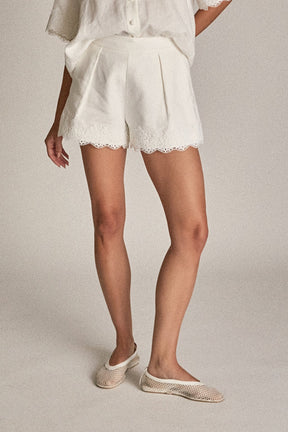 The Eloise Lace Linen Shorts