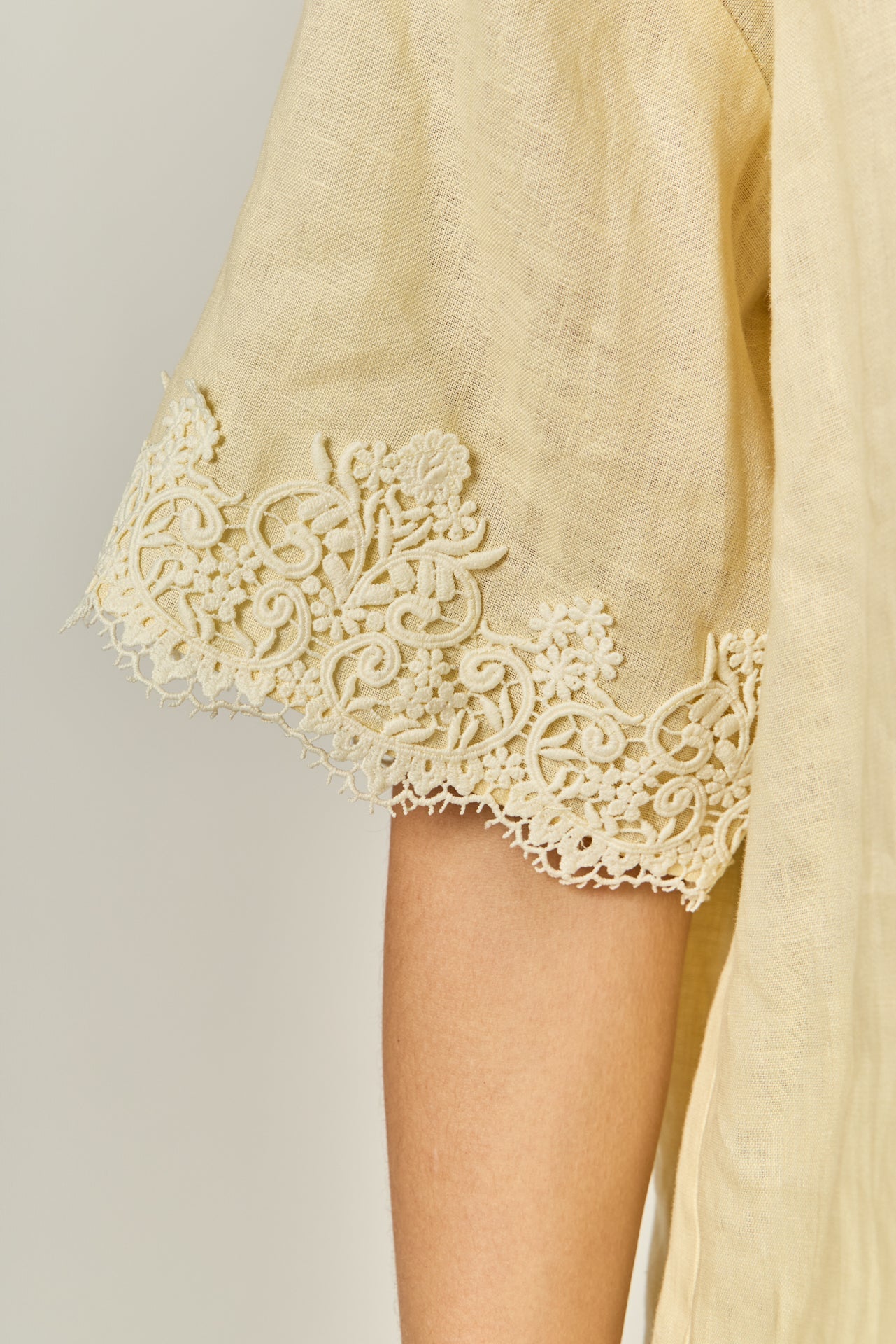ENGLISH FACTORY - Linen Lace Shirt - SHIRTS & BLOUSES available at Objectrare