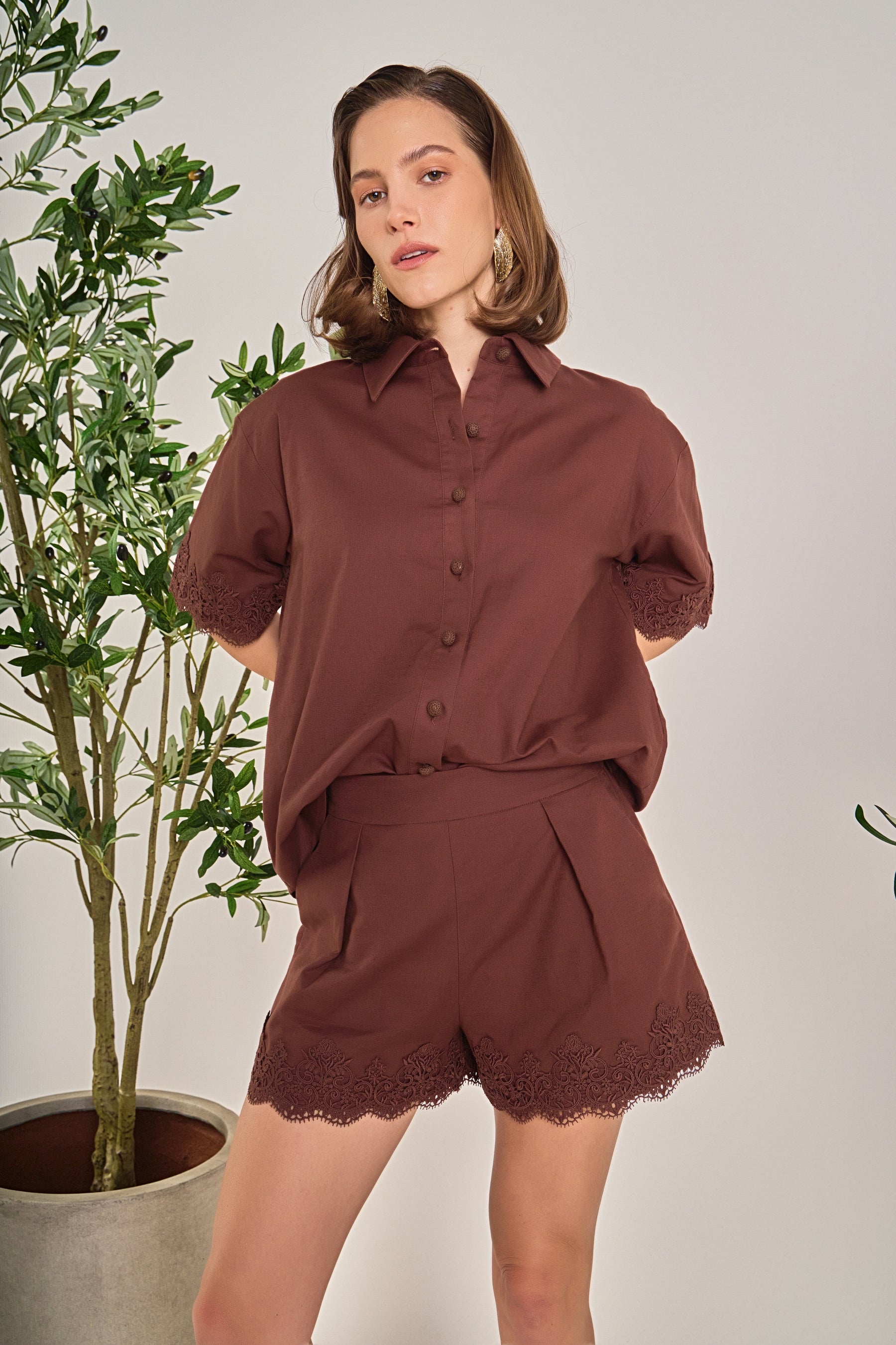 ENGLISH FACTORY - Lace Shorts - SHORTS available at Objectrare