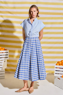 Scallop Trim Ric Rac Short Sleeve Shirt