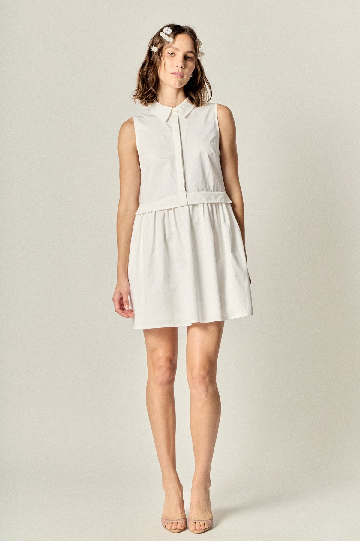 ENGLISH FACTORY - The Buttoned-Up Mini Dress - DRESSES available at Objectrare