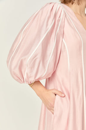 ENGLISH FACTORY - Contrast Binding Midi Dress - DRESSES available at Objectrare