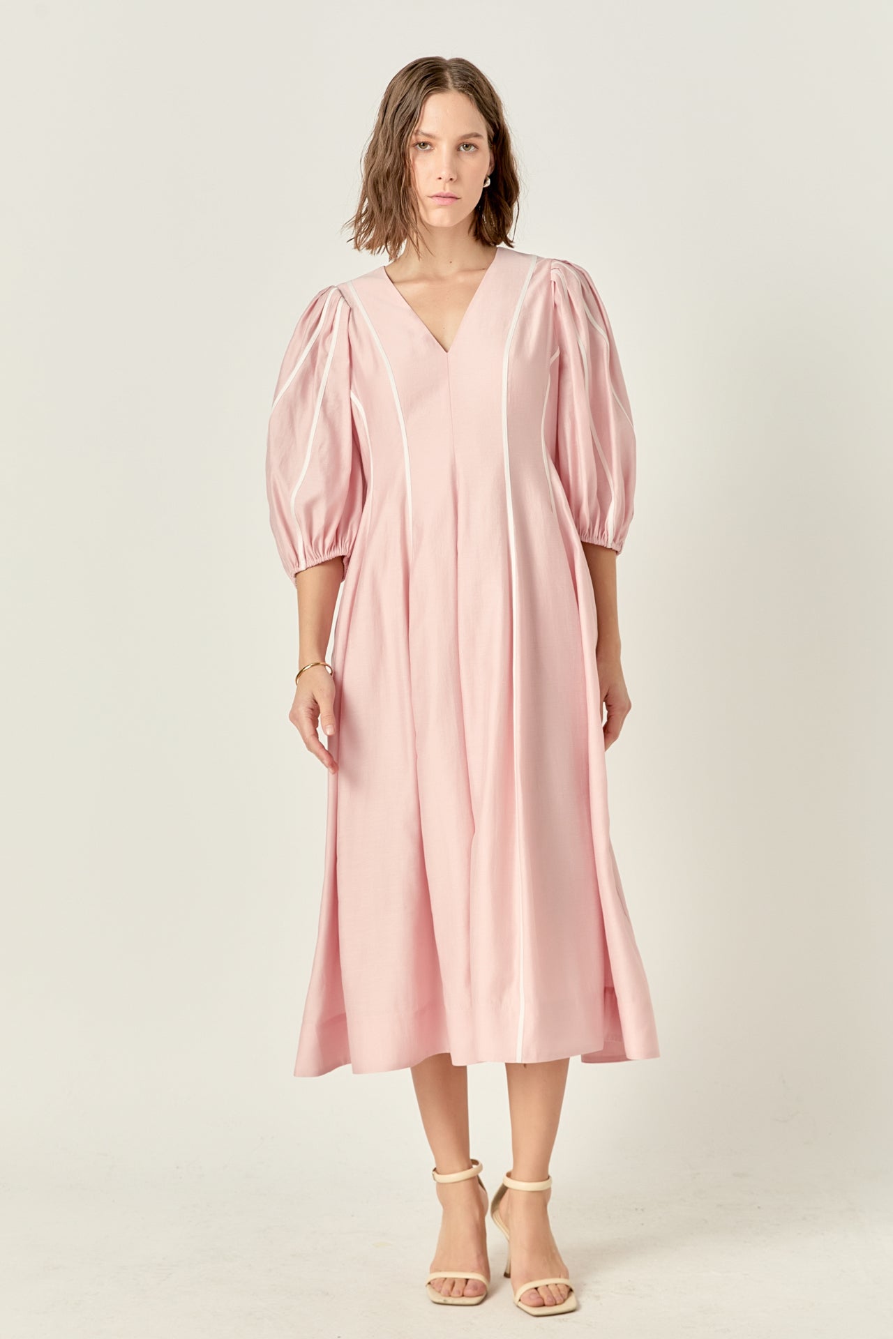 ENGLISH FACTORY - Contrast Binding Midi Dress - DRESSES available at Objectrare