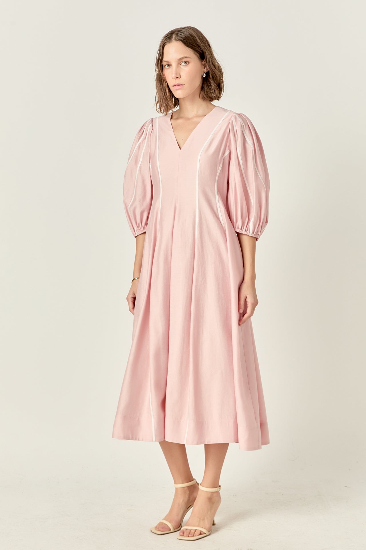 ENGLISH FACTORY - Contrast Binding Midi Dress - DRESSES available at Objectrare