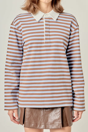ENGLISH FACTORY - Rugby Polo Shirt - TOPS available at Objectrare