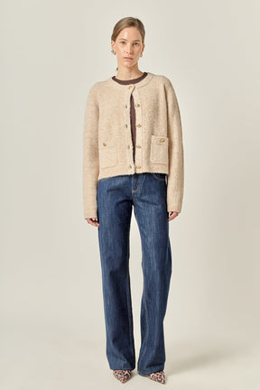 ENGLISH FACTORY - Textured Cardigan - SWEATERS & KNITS available at Objectrare