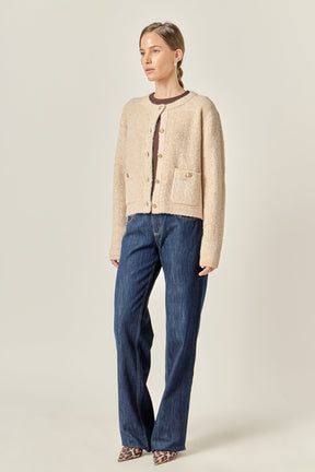 ENGLISH FACTORY - Textured Cardigan - SWEATERS & KNITS available at Objectrare