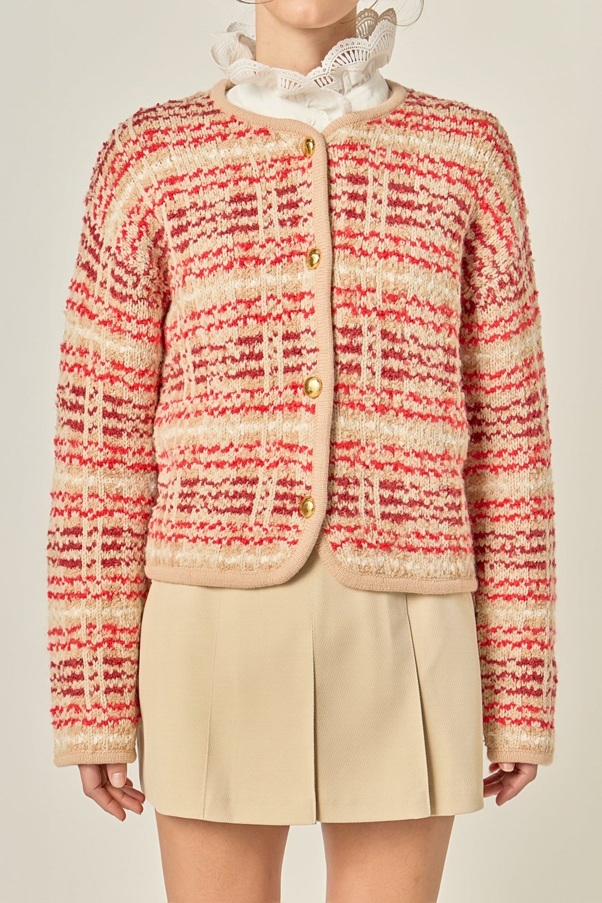 ENGLISH FACTORY - Textured Stripe Jacket - JACKETS available at Objectrare