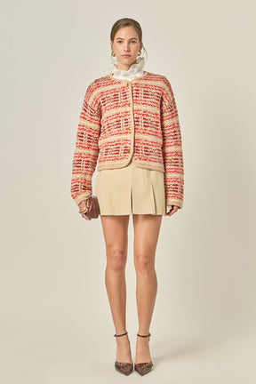 ENGLISH FACTORY - Textured Stripe Jacket - JACKETS available at Objectrare