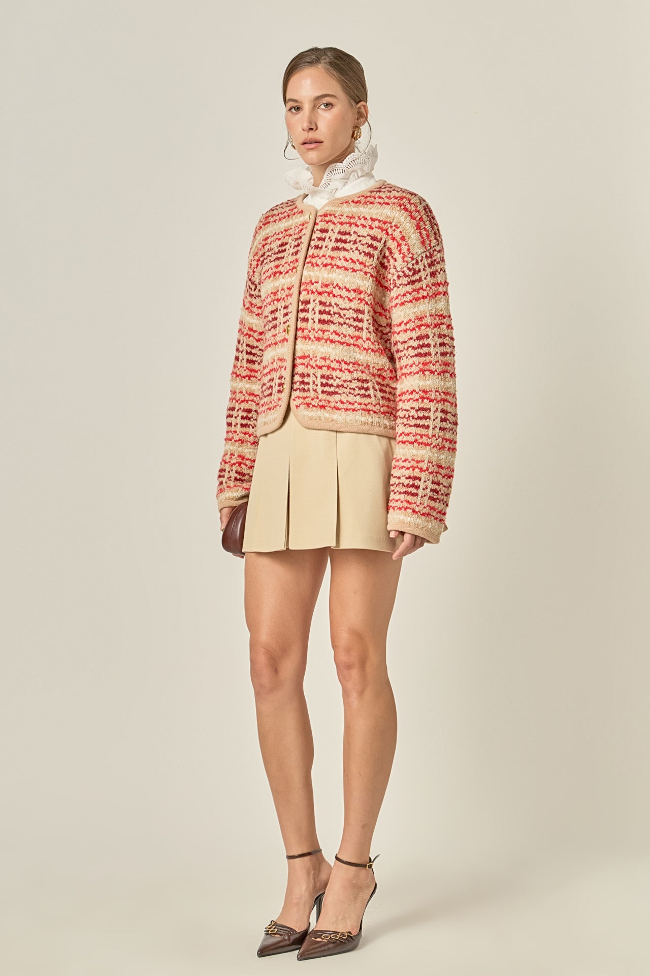 ENGLISH FACTORY - Textured Stripe Jacket - JACKETS available at Objectrare