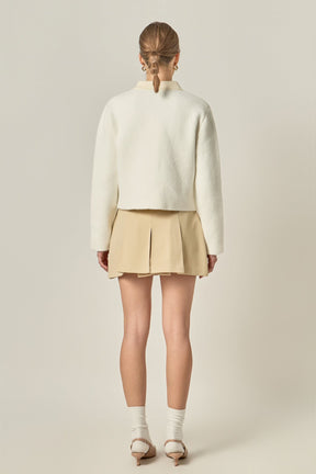ENGLISH FACTORY - Contrast Placket Cardigan - SWEATERS & KNITS available at Objectrare