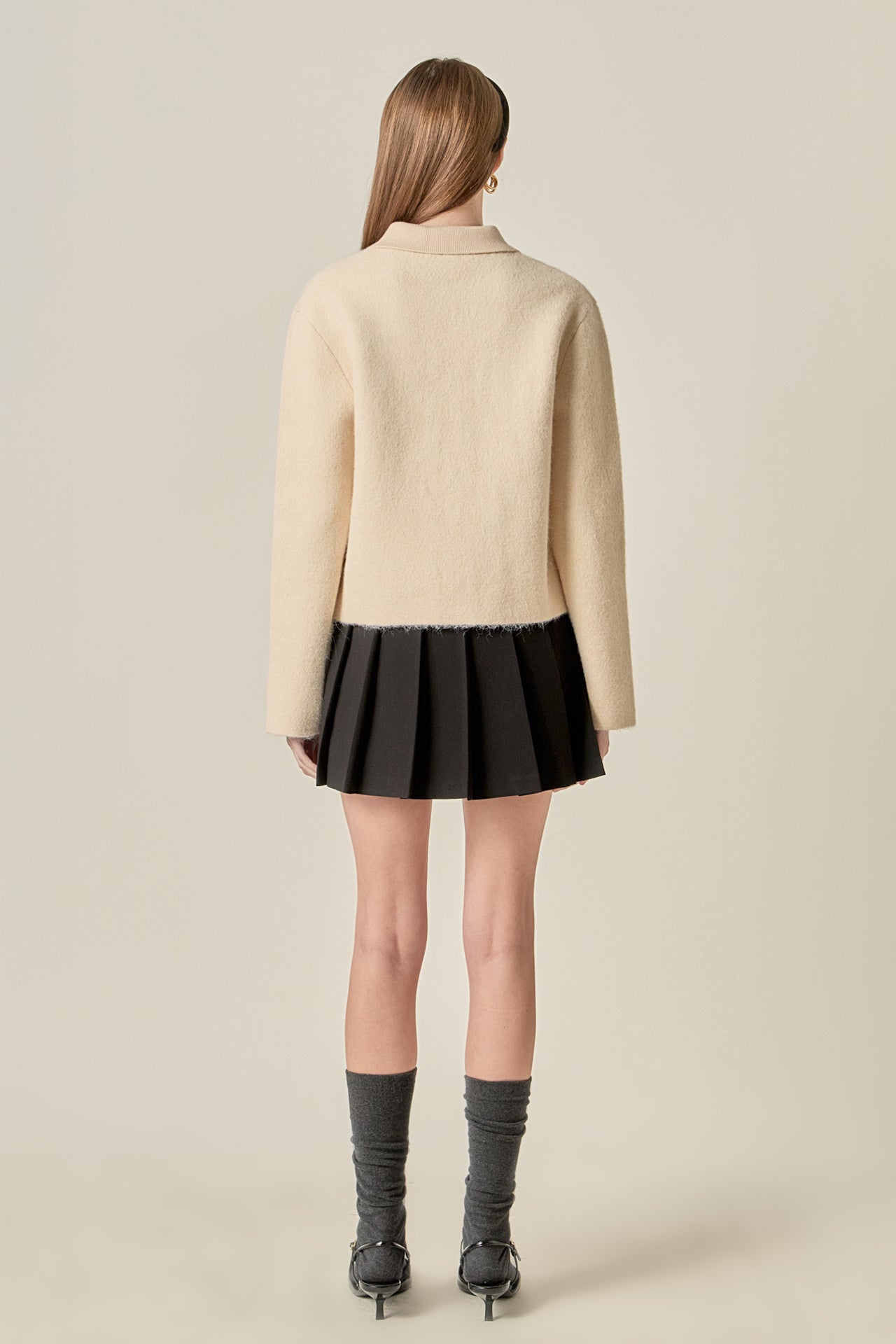 ENGLISH FACTORY - Contrast Placket Cardigan - SWEATERS & KNITS available at Objectrare