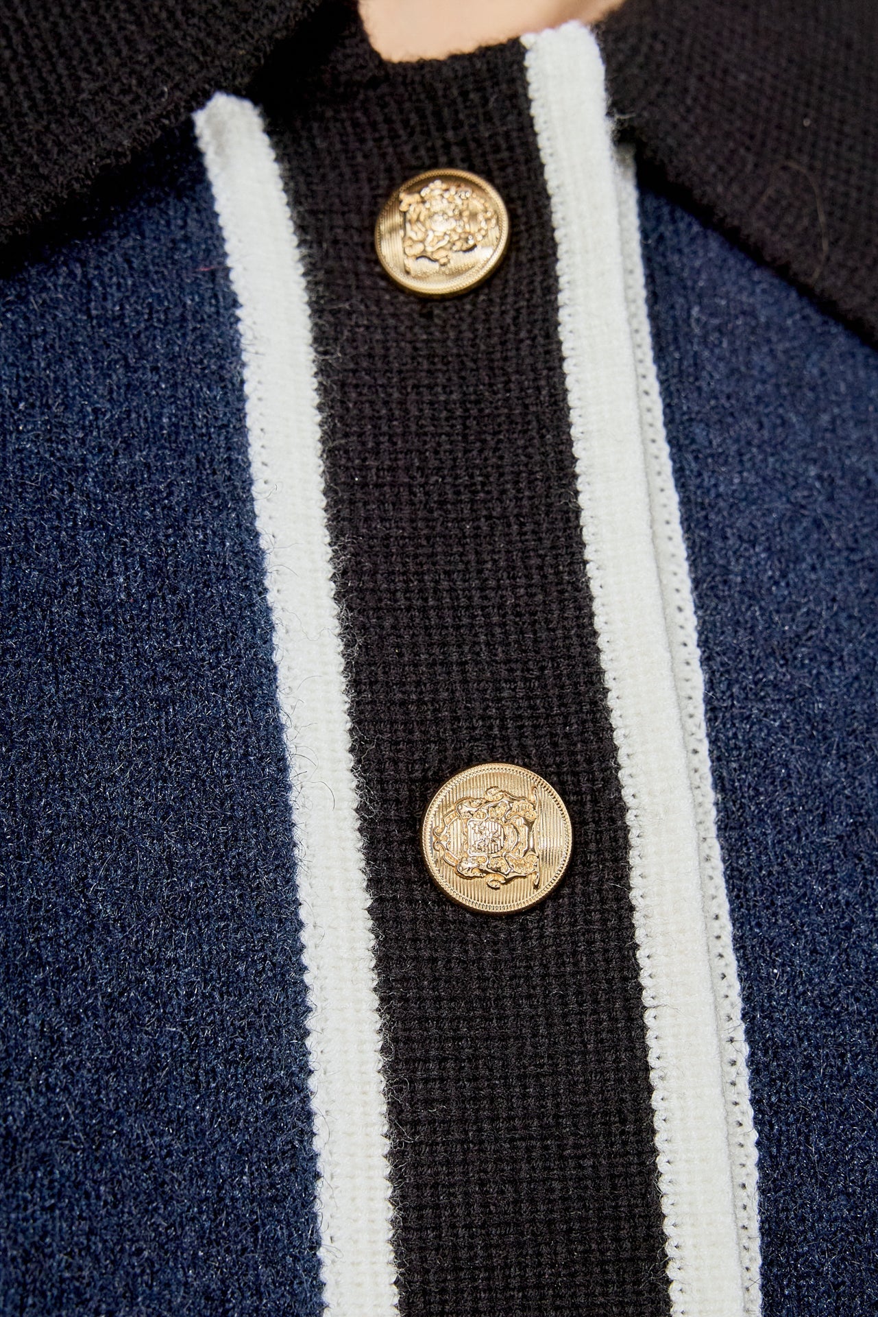 ENGLISH FACTORY - Contrast Placket Cardigan - SWEATERS & KNITS available at Objectrare