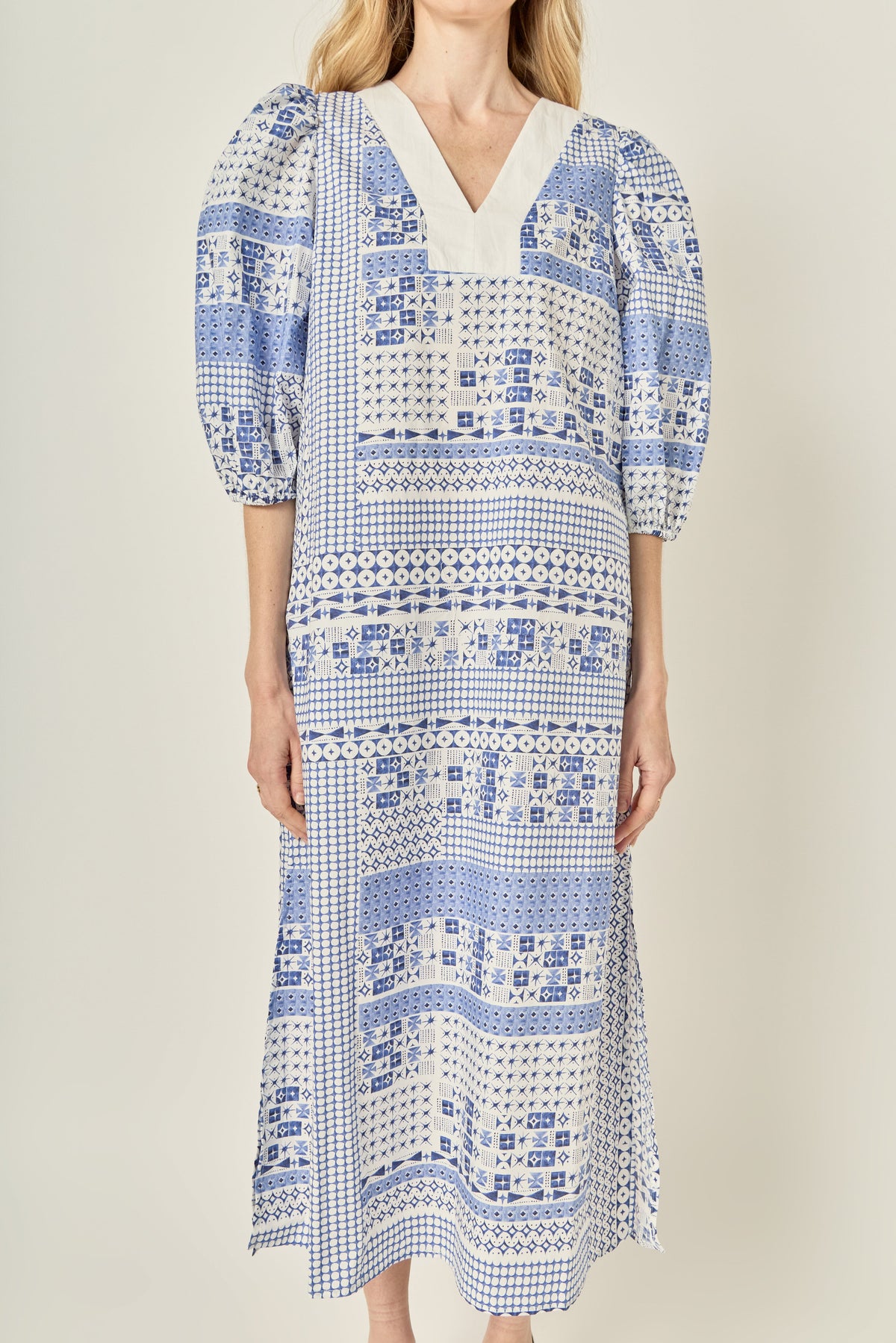 LA'VEN - Printed Midi Dress - DRESSES available at Objectrare