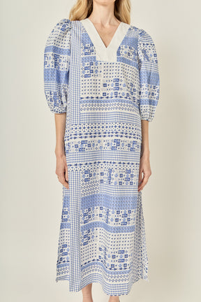 Printed Midi Dress