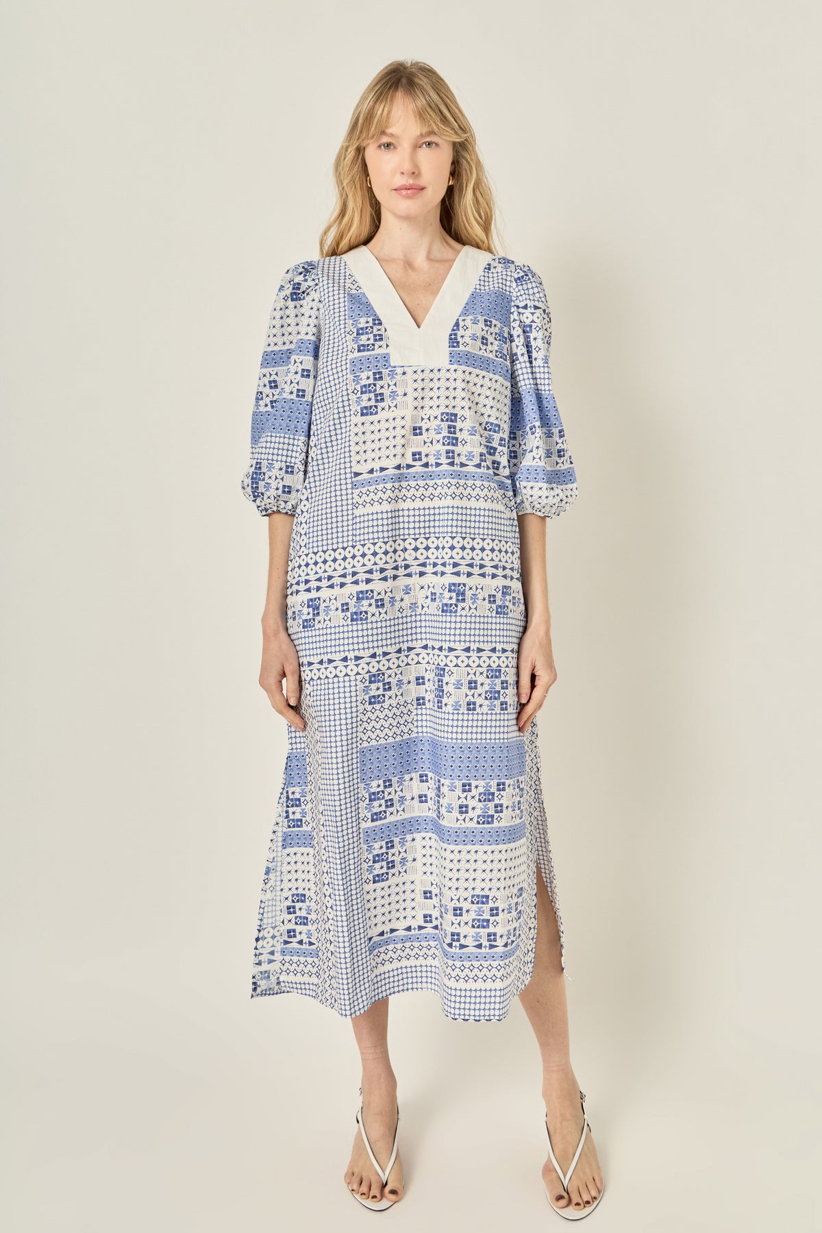 LA'VEN - Printed Midi Dress - DRESSES available at Objectrare