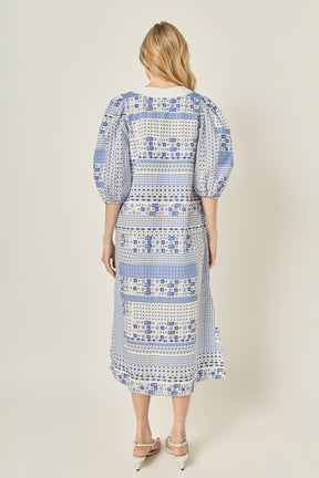 Printed Midi Dress