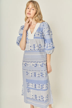 Printed Midi Dress