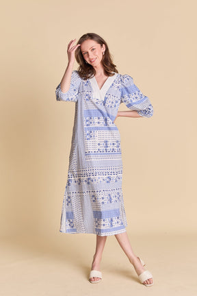 LA'VEN - Printed Midi Dress - DRESSES available at Objectrare