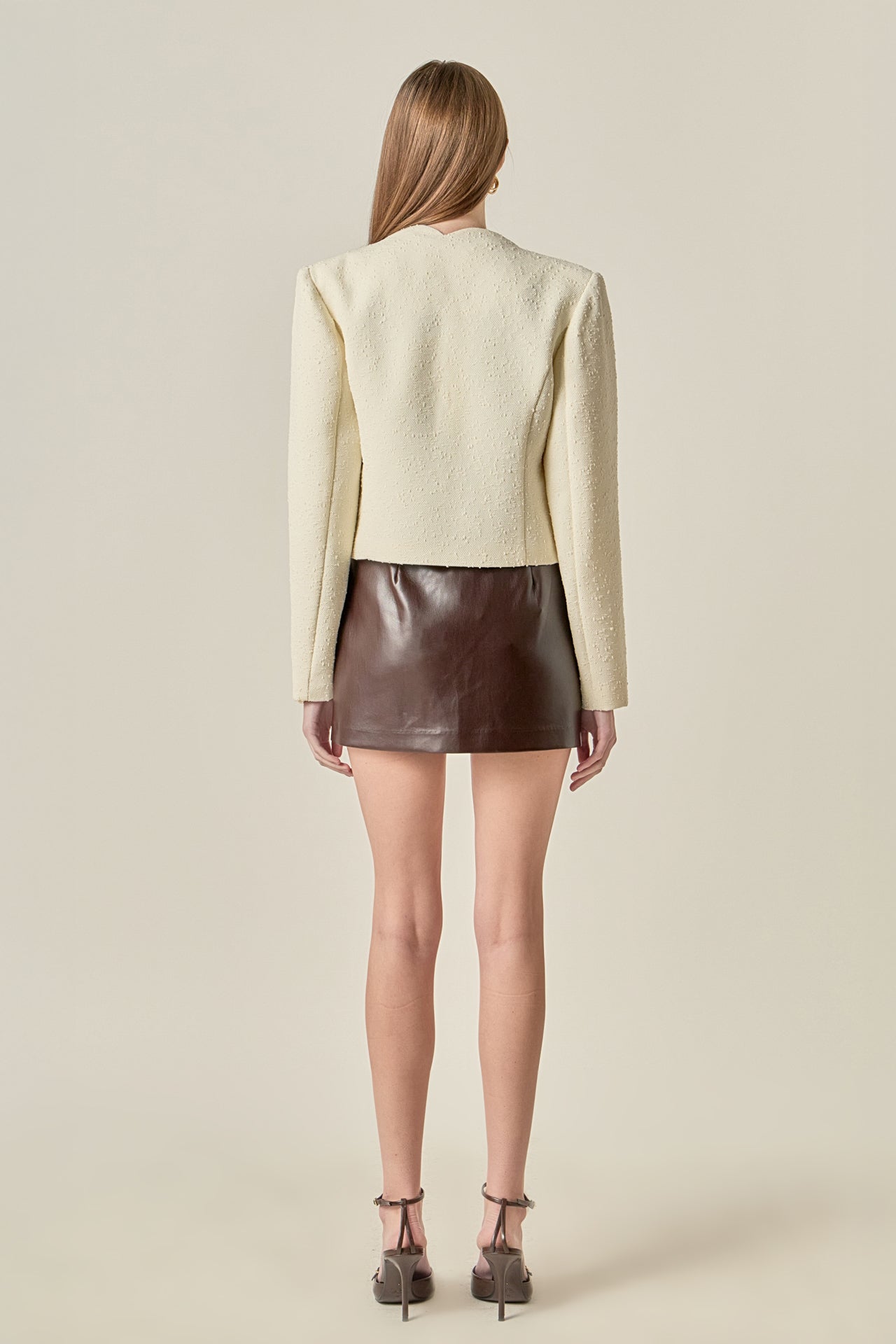 ENGLISH FACTORY - The Scallop-Edge Textured Blazer - JACKETS available at Objectrare