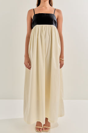 Colorblock Sleeveless Maxi Dress