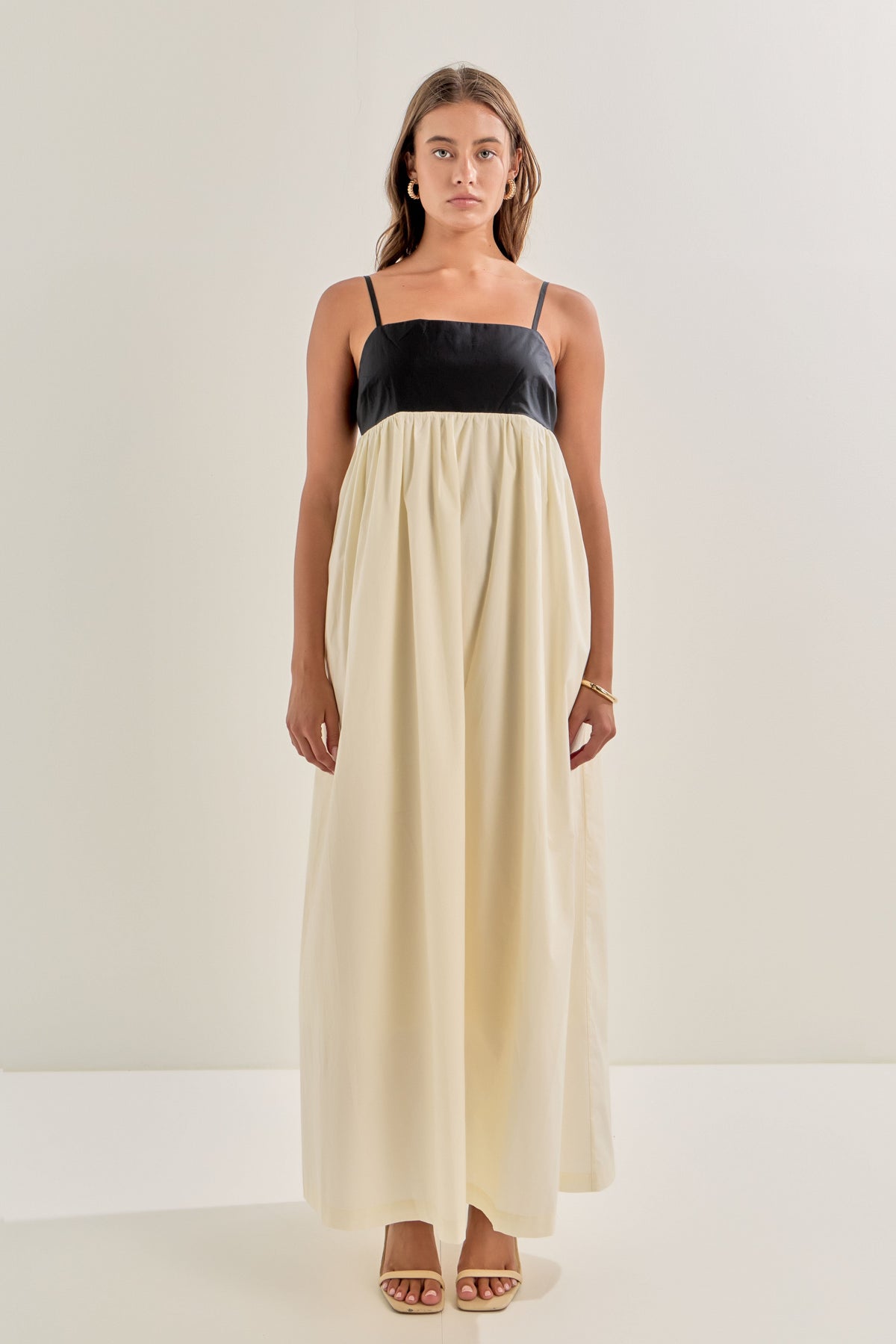 LA'VEN - Colorblock Sleeveless Maxi Dress - DRESSES available at Objectrare