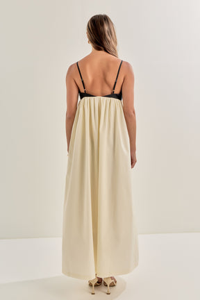 Colorblock Sleeveless Maxi Dress