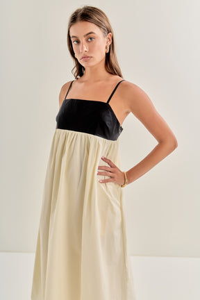 Colorblock Sleeveless Maxi Dress